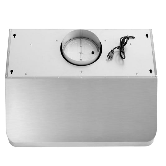 Cosmo 30" Ducted Under Cabinet Range Hood in Stainless Steel with Push Button Controls, LED Lighting and Permanent Filters COS-QB75