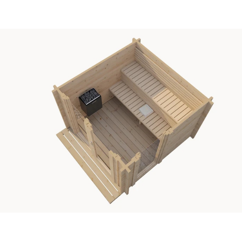 Load image into Gallery viewer, SAUNA EVOLUTION® Garden Series Outdoor Cabin Sauna Fits Up to 6 People Cabin 05
