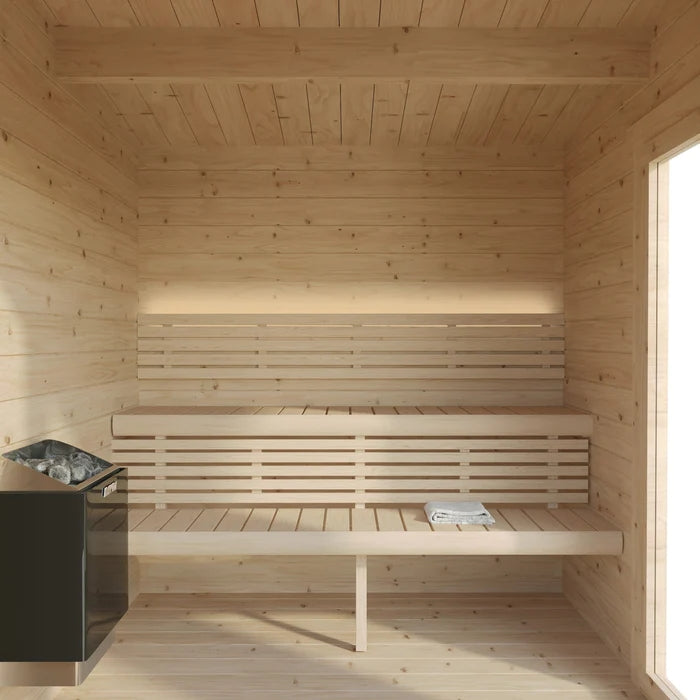 Load image into Gallery viewer, SAUNA EVOLUTION® Garden Series Outdoor Cabin Sauna Fits Up to 6 People Cabin 05
