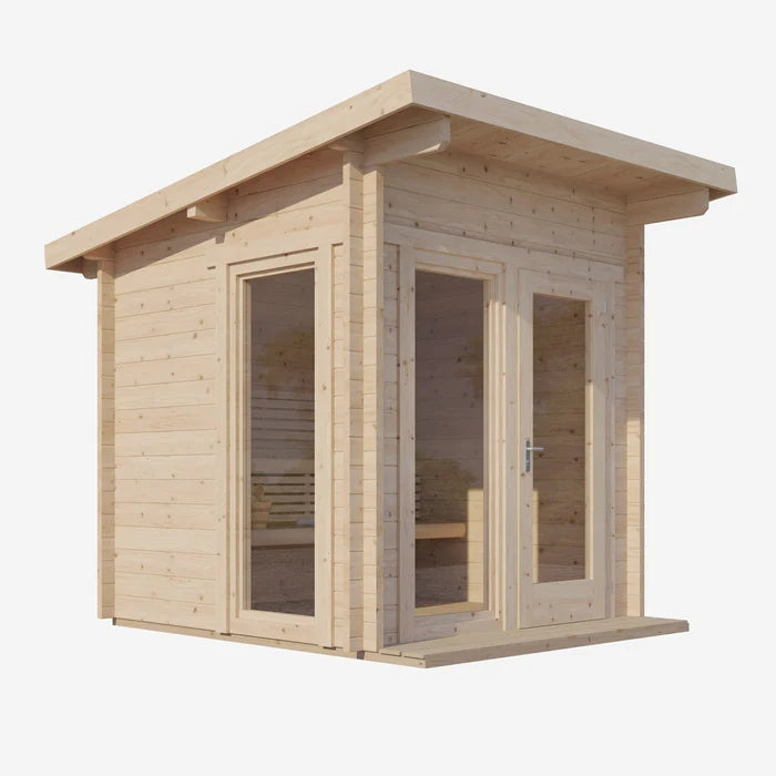 Load image into Gallery viewer, SAUNA EVOLUTION® Garden Series Outdoor Cabin Sauna Fits Up to 6 People Cabin 05
