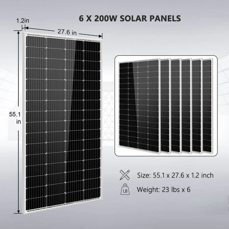 Load image into Gallery viewer, SunGoldPower Off Grid Solar Kit 4000W Inverter 12VDC 120V/240V LiFePO4 Battery 1200 Watt Solar Back Up SGK-PR4S

