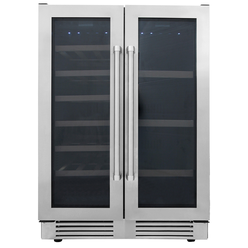 Load image into Gallery viewer, Thor Kitchen 24"French Door Wine and Beverage Center, 21 Wine Bottle Capacity and 95 Can Capacity TBC2401DI
