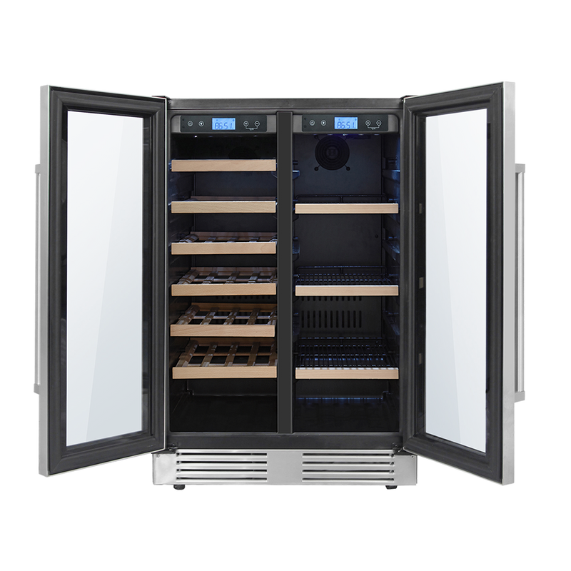 Load image into Gallery viewer, Thor Kitchen 24"French Door Wine and Beverage Center, 21 Wine Bottle Capacity and 95 Can Capacity TBC2401DI

