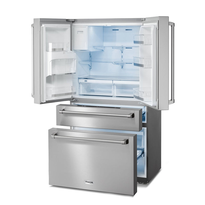 Load image into Gallery viewer, Thor Kitchen 36" Professional French Door Refrigerator with Ice and Water Dispenser TRF3601FD
