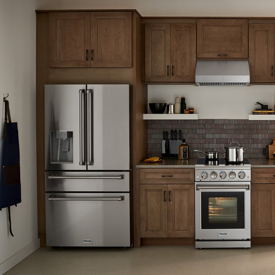 Thor Kitchen 36" Professional French Door Refrigerator with Ice and Water Dispenser TRF3601FD