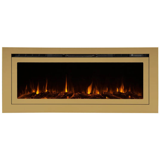 Touchstone Sideline Deluxe Gold 50" Recessed Smart Electric Fireplace 86275