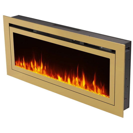 Touchstone Sideline Deluxe Gold 50" Recessed Smart Electric Fireplace 86275
