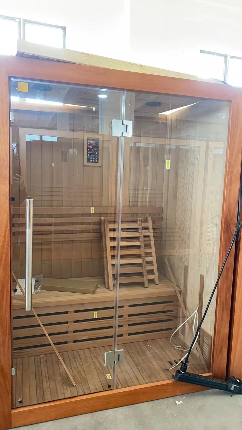 Load image into Gallery viewer, SAUNA EVOLUTION® 2 Person Traditional Steam Sauna Modern Relax
