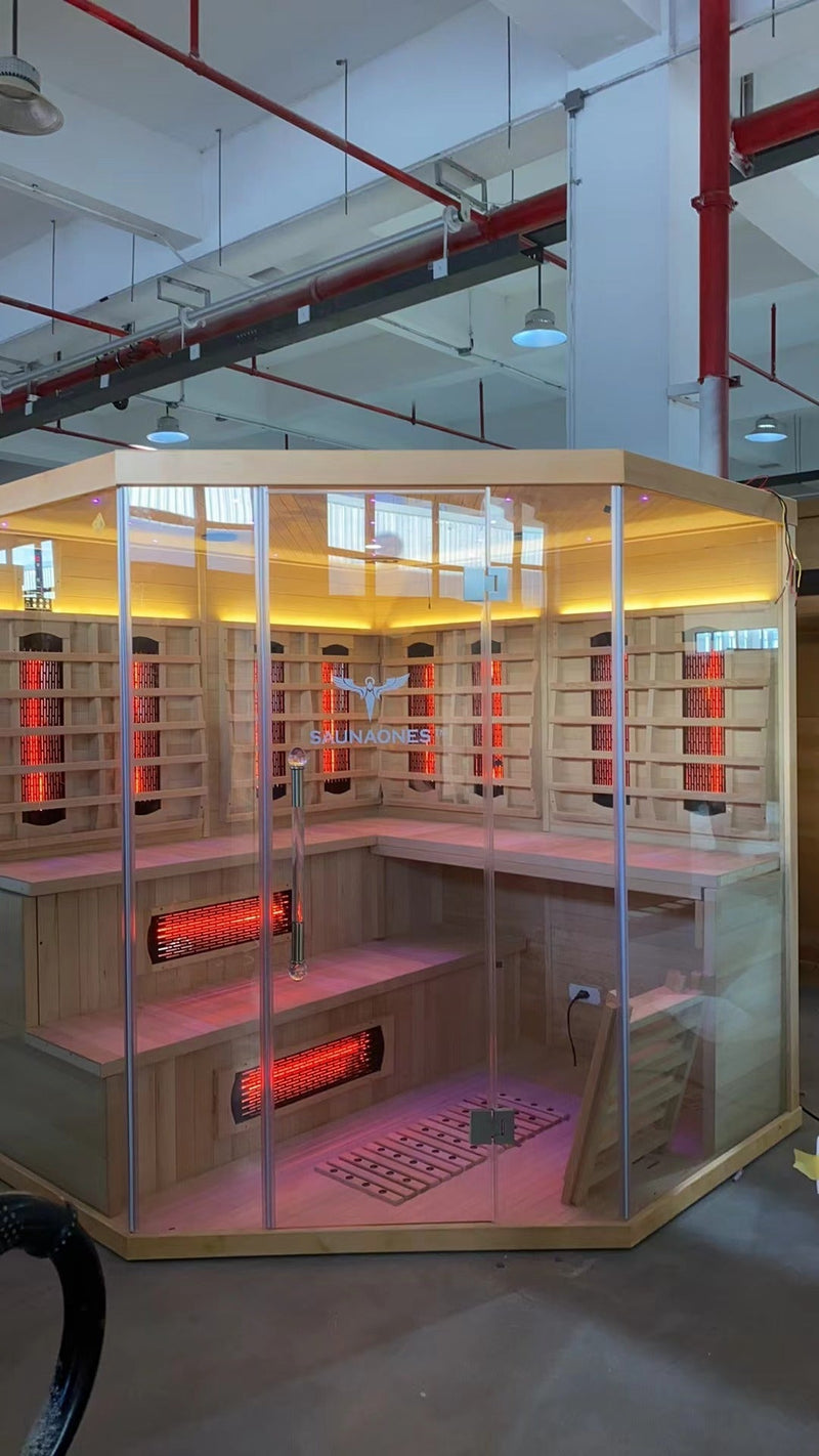 Load image into Gallery viewer, SAUNA EVOLUTION® 5-6 People Traditional Steam And Far Infrared Sauna Room Luxury 4
