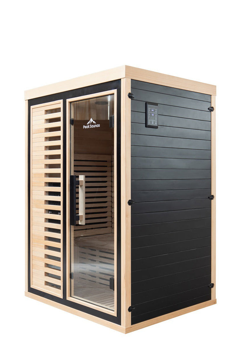 Load image into Gallery viewer, Peak Saunas Everest 2-Person Full Spectrum Infrared Sauna with XL Medical-Grade Red Light Therapy &amp; Smart WiFi App Control
