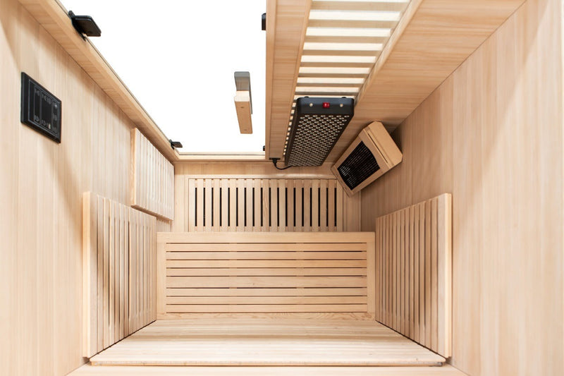 Load image into Gallery viewer, Peak Saunas Everest 2-Person Full Spectrum Infrared Sauna with XL Medical-Grade Red Light Therapy &amp; Smart WiFi App Control
