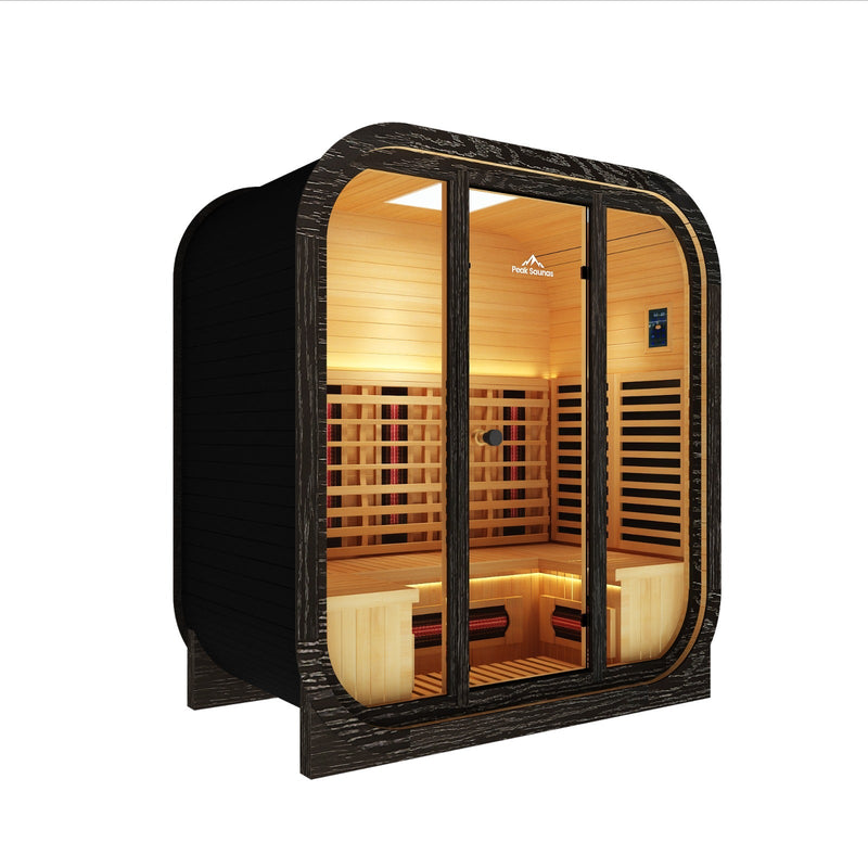 Load image into Gallery viewer, Peak Saunas El Capitan Luxury 4-Person Outdoor Full Spectrum Infrared Sauna with Smart WiFi App Control
