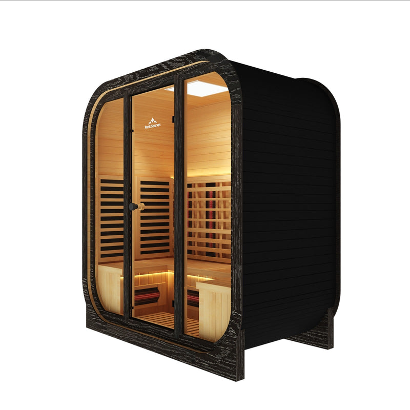 Load image into Gallery viewer, Peak Saunas El Capitan Luxury 4-Person Outdoor Full Spectrum Infrared Sauna with Smart WiFi App Control
