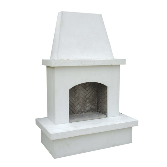 American Fyre Designs Contractor's Model Vented Fireplace White Concrete 040-11-A-WC-RBC
