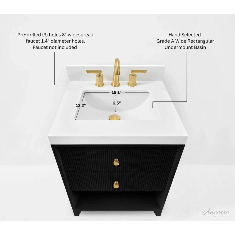 Load image into Gallery viewer, Ancerre 24” Momo Bathroom Vanity Oak Single Sink VTS-Momo-24-Oak-WQZ
