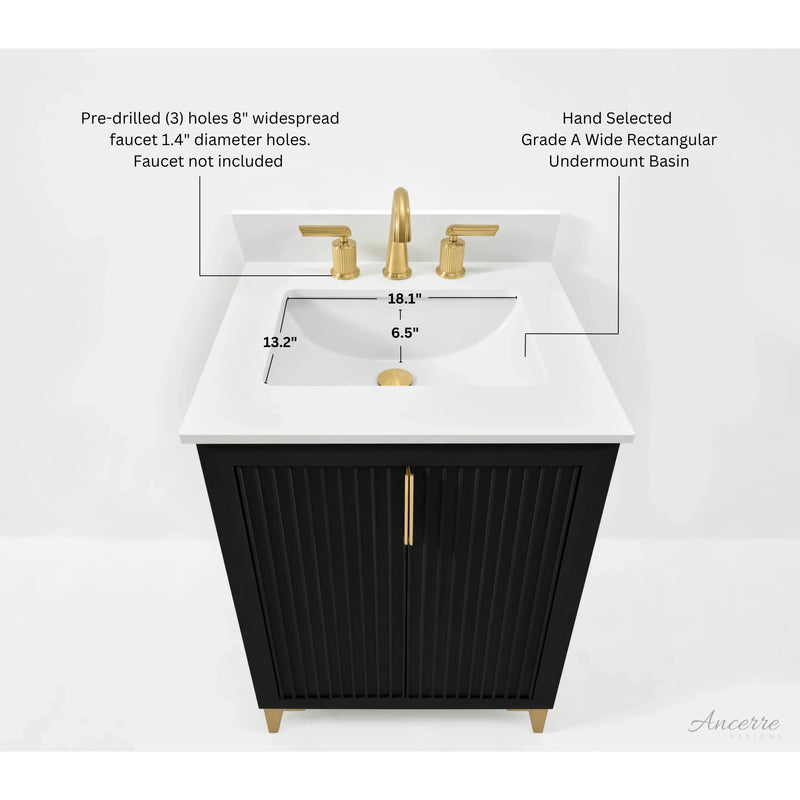 Load image into Gallery viewer, Ancerre 24” Turlington Bathroom Vanity Oak Single Sink VTS-Turlington-24-Oak-WQZ
