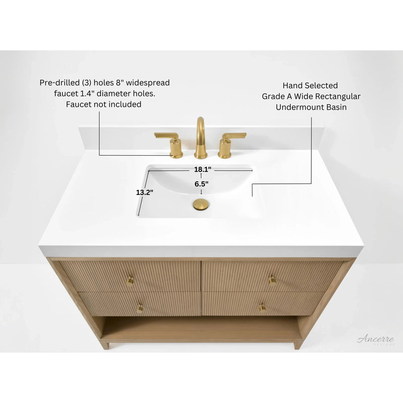 Load image into Gallery viewer, Ancerre 36” Momo Bathroom Vanity Oak Single Sink VTS-Momo-36-Oak-WQZ
