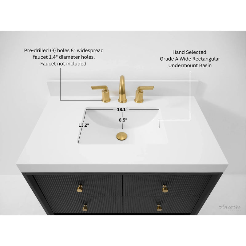 Load image into Gallery viewer, Ancerre 36” Momo Bathroom Vanity Oak Single Sink VTS-Momo-36-Oak-WQZ
