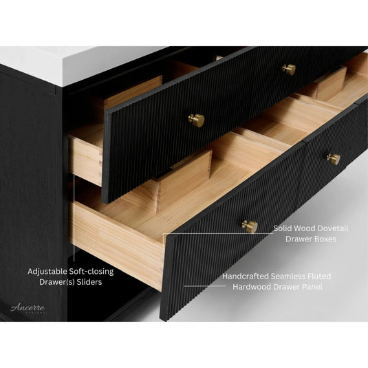 Ancerre 60” Momo Bathroom Vanity Oak Double Sinks VTS-Momo-60-Oak-WQZ