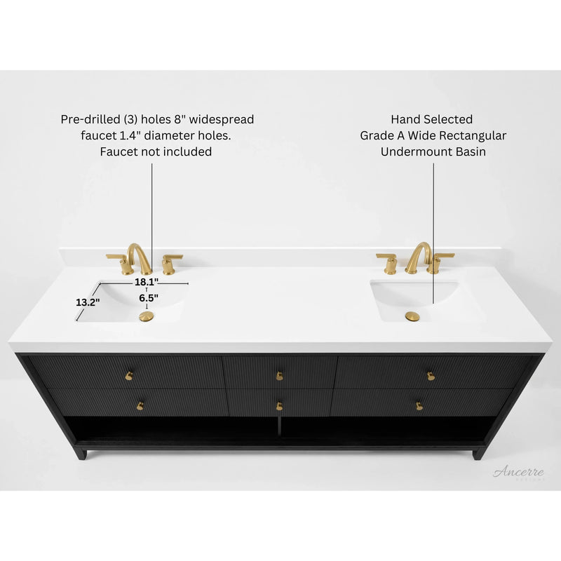 Load image into Gallery viewer, Ancerre 84” Momo Bathroom Vanity Oak Double Sinks VTS-Momo-84-Oak-WQZ
