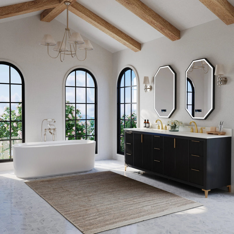 Load image into Gallery viewer, Ancerre 84” Turlington Bathroom Vanity Oak Double Sinks VTS-Turlington-84-Oak-WQZ
