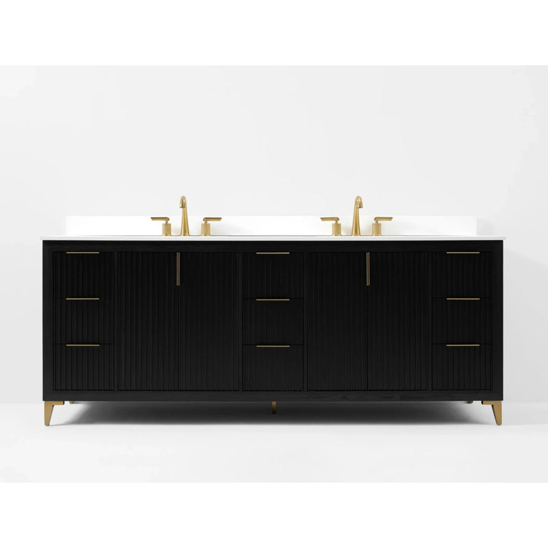 Load image into Gallery viewer, Ancerre 84” Turlington Bathroom Vanity Oak Double Sinks VTS-Turlington-84-Oak-WQZ
