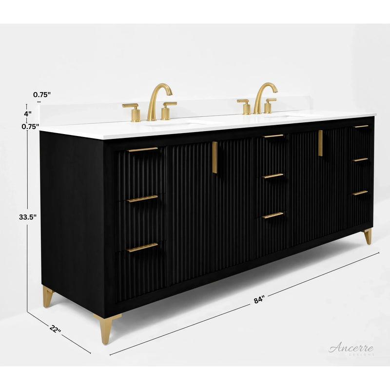 Load image into Gallery viewer, Ancerre 84” Turlington Bathroom Vanity Oak Double Sinks VTS-Turlington-84-Oak-WQZ
