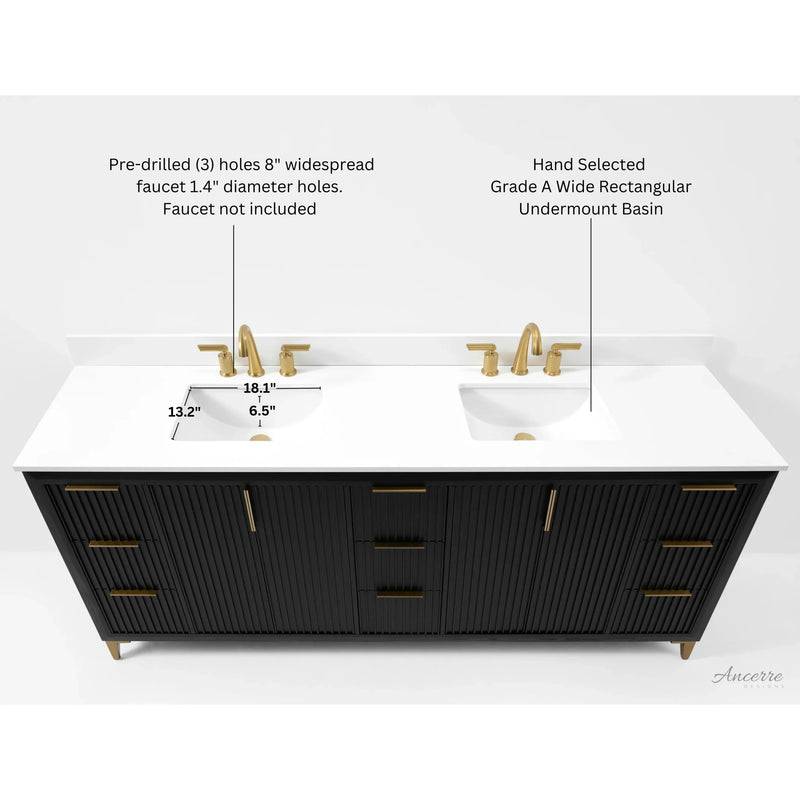 Load image into Gallery viewer, Ancerre 84” Turlington Bathroom Vanity Oak Double Sinks VTS-Turlington-84-Oak-WQZ
