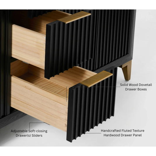 Ancerre 84” Turlington Bathroom Vanity Oak Double Sinks VTS-Turlington-84-Oak-WQZ
