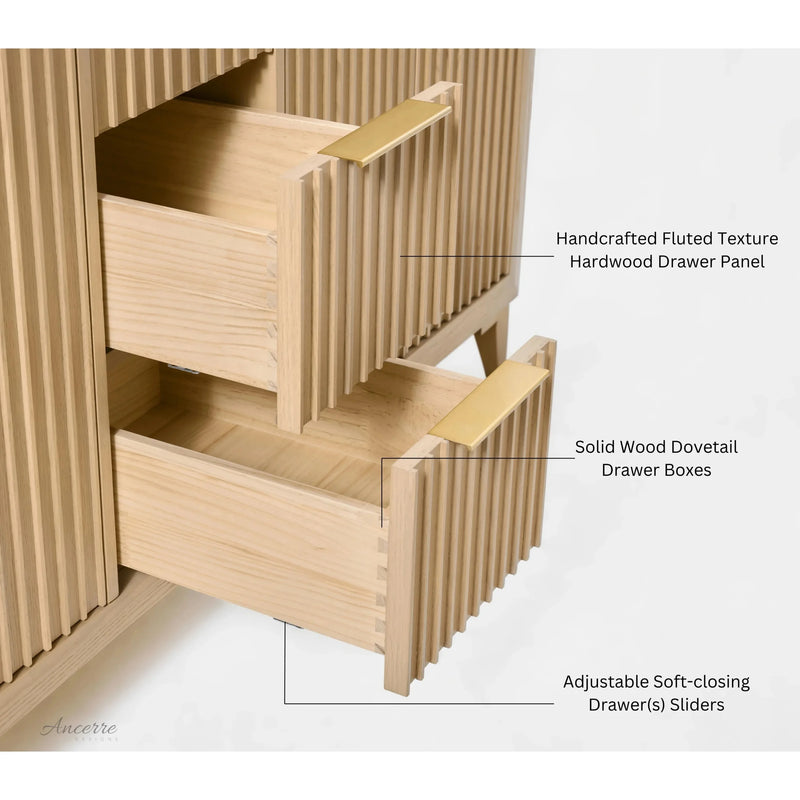 Load image into Gallery viewer, Ancerre 84” Turlington Bathroom Vanity Oak Double Sinks VTS-Turlington-84-Oak-WQZ
