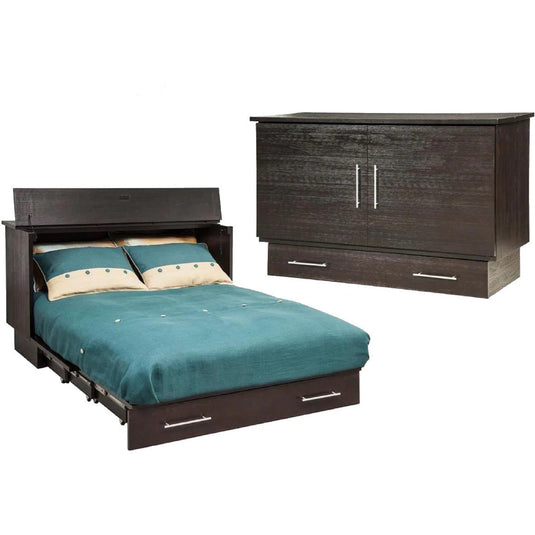 Arason Creden-ZzZ Coffee/Espresso Queen Size Murphy Cabinet Bed 503-20