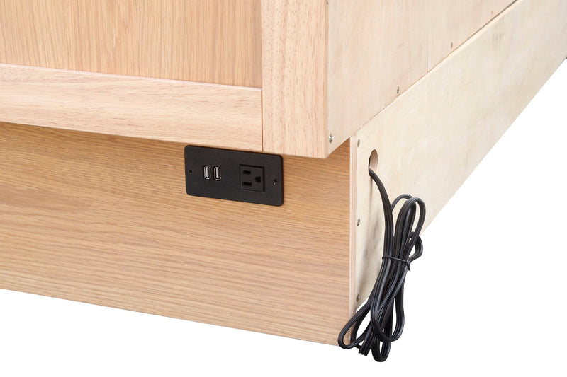 Load image into Gallery viewer, Arason Creden-ZzZ Bridger Queen Size Murphy Cabinet Bed White Oak 523-15
