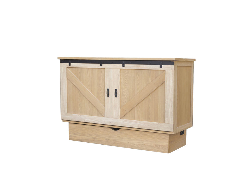 Load image into Gallery viewer, Arason Creden-ZzZ Bridger Queen Size Murphy Cabinet Bed White Oak 523-15
