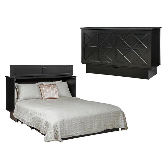 Arason Creden-ZzZ Essex Black Queen Size Murphy Cabinet Bed 513-20