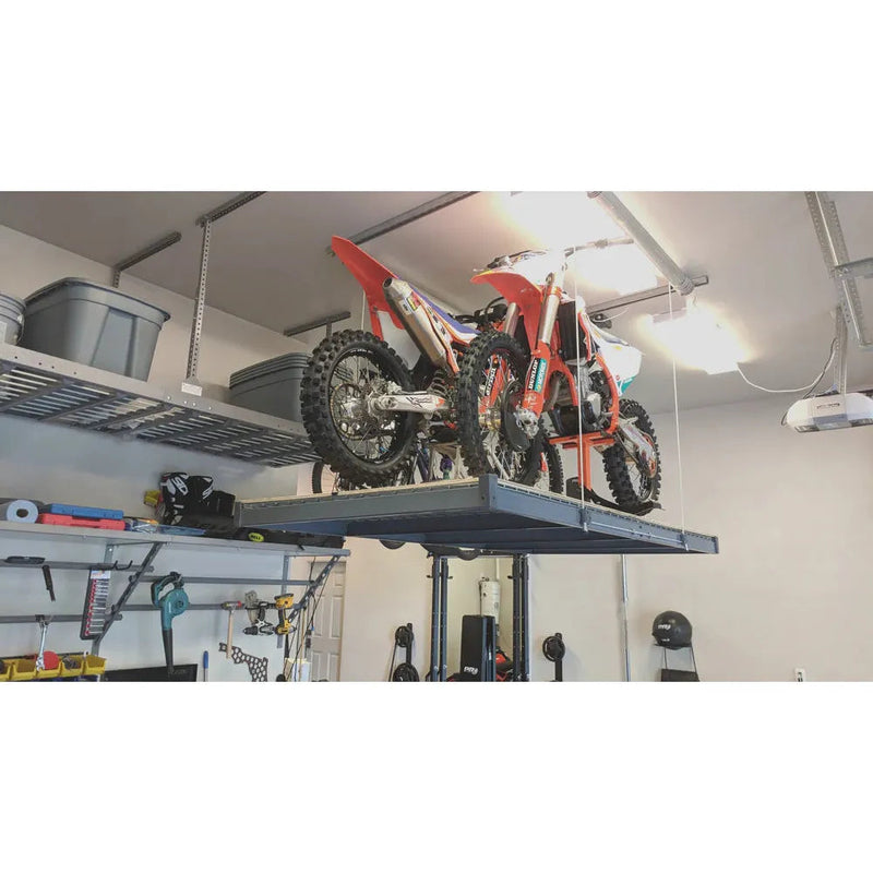 Load image into Gallery viewer, auxx-lift3-x6-storage-lift-platform-400lbs-silver-finish-with-remote-AUXX-1400S-3X6F-SG
