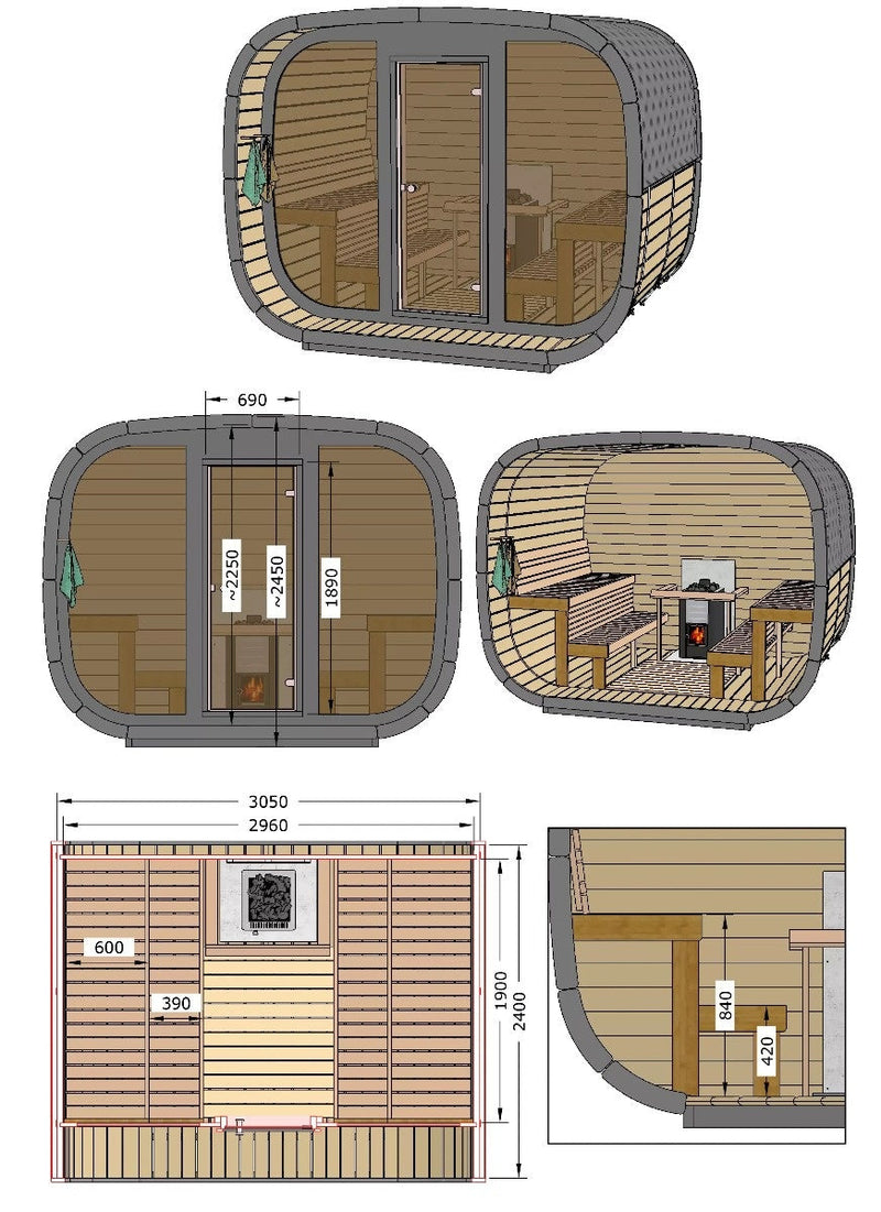 Load image into Gallery viewer, SAUNA EVOLUTION® Elegant Serenity Sauna 4
