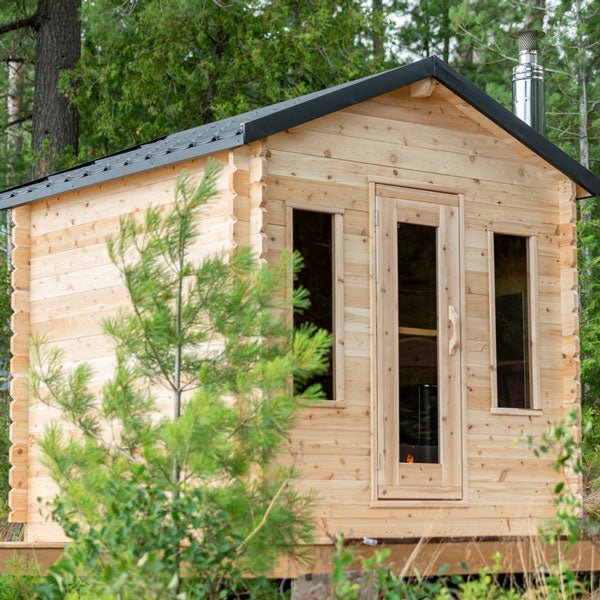 Load image into Gallery viewer, CT Georgian Cabin Sauna – Outdoor 4-Person Sauna with Modern Heating &amp; Luxury Design
