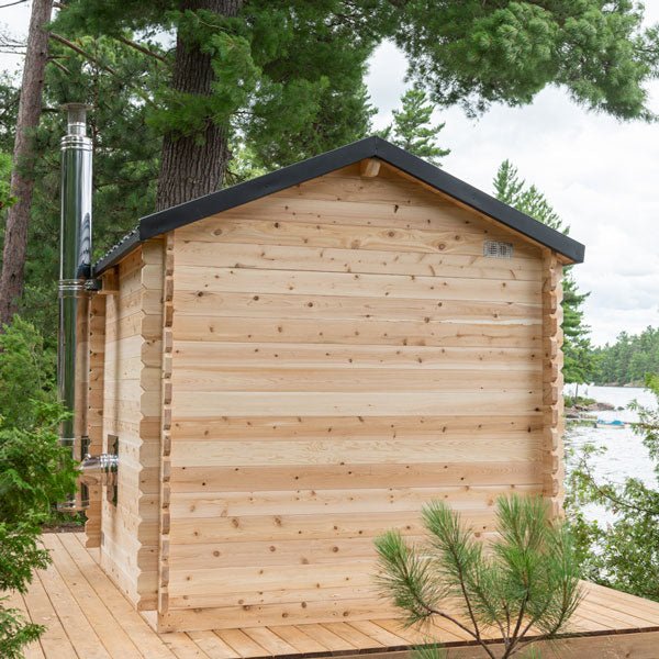 Load image into Gallery viewer, CT Georgian Cabin Sauna – Outdoor 4-Person Sauna with Modern Heating &amp; Luxury Design
