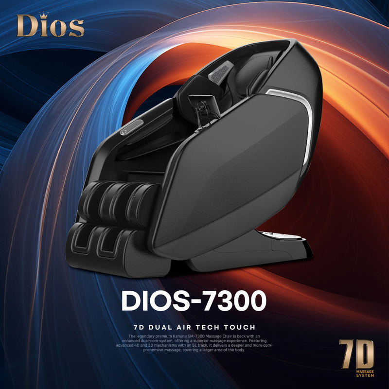 Load image into Gallery viewer, Kahuna Chair Dios-7300 Massage Chair 7D Dual Core Air Roller SL-track with 3D Calf Kneading
