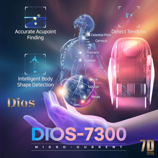 Kahuna Chair Dios-7300 Massage Chair 7D Dual Core Air Roller SL-track with 3D Calf Kneading