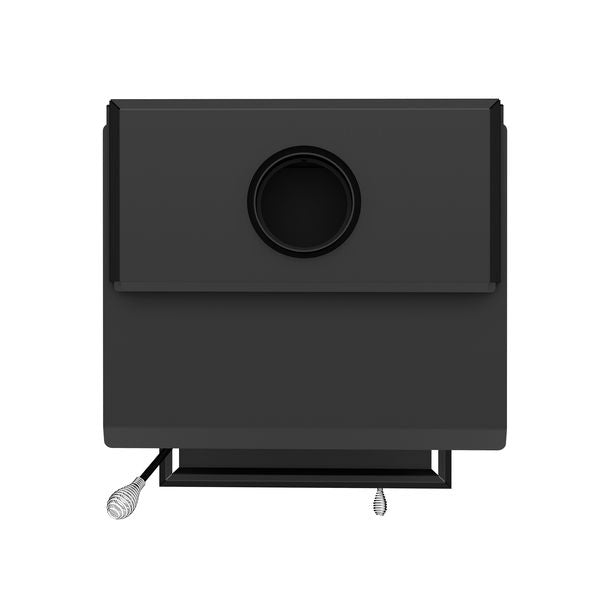 Load image into Gallery viewer, wood-stove-on-legs-brushed-nickel
