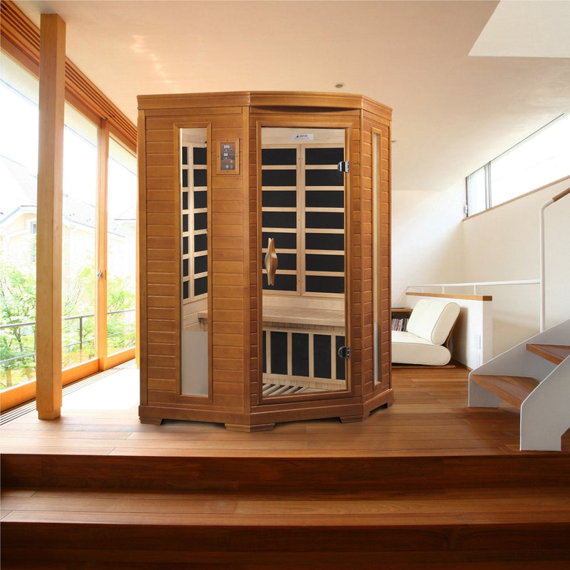 Load image into Gallery viewer, Dynamic Heming Elite 2-Person Corner Ultra Low EMF FAR Infrared Sauna
