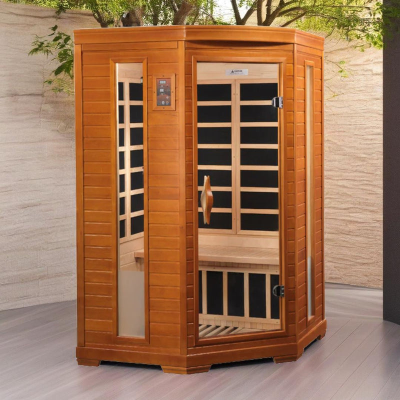 Load image into Gallery viewer, Dynamic Heming Elite 2-Person Corner Ultra Low EMF FAR Infrared Sauna
