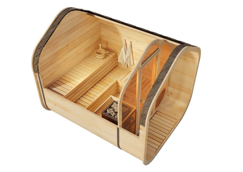 Load image into Gallery viewer, SAUNA EVOLUTION® Barrel Sauna Serenity Nature Air 8
