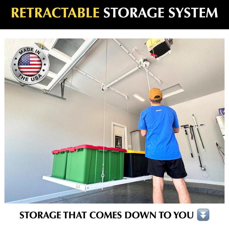 Load image into Gallery viewer, Garage Storage Lift 4′ x 8′ Retractable by E-Z Garage Storage Elegant Home USA

