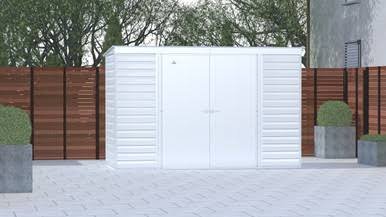 Load image into Gallery viewer, Arrow Select Steel Storage Shed, 10x4, Flute Grey
