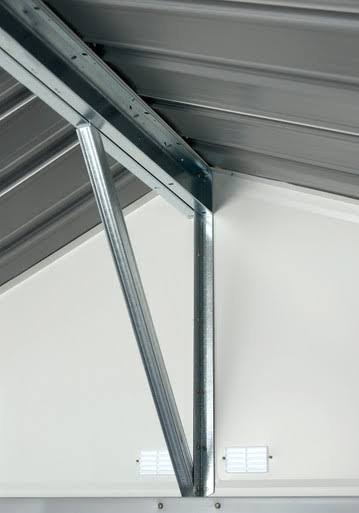 Load image into Gallery viewer, EZEE Shed Steel Storage 10 x 8 ft. Galvanized Extra High Gable Charcoal
