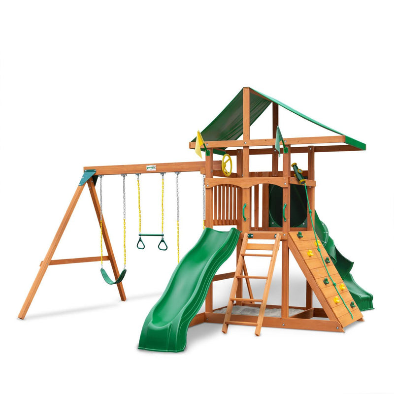 Load image into Gallery viewer, Gorilla Playsets Outing w/ Tube Slide Swing Set
