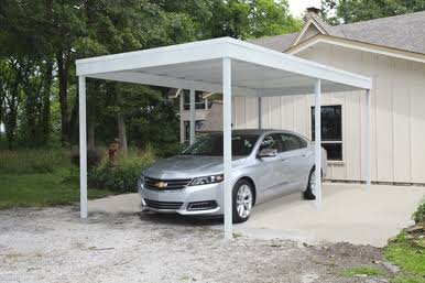 Freestanding Carport/Patio Cover 10 x 20 ft. Eggshell