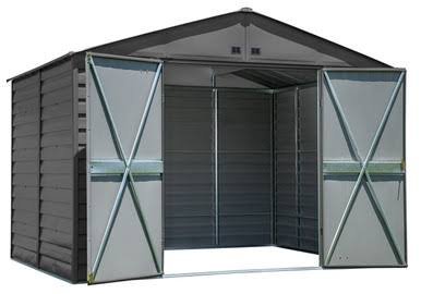 Load image into Gallery viewer, Arrow Select Steel Storage Shed, 10x8, Charcoal
